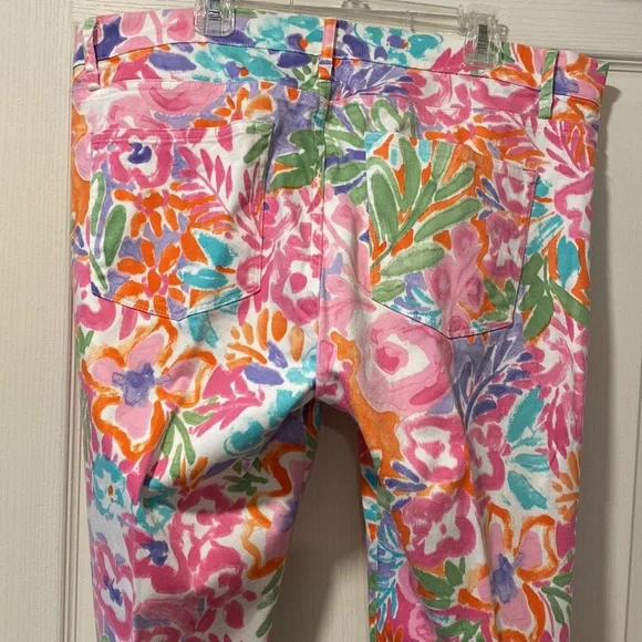 Ralph Lauren 12 Pink/Purple Floral Pants - Picture 7 of 8